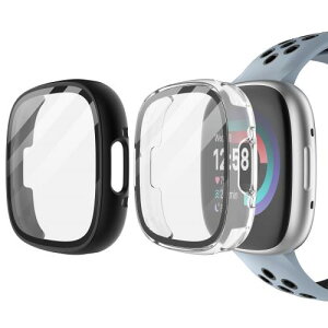 2Zbg Fitbit Versa 4 P[X MoKo Fitbit Versa4/Sense2 Jo[ tBbgrbg@[T4 Ή یP[X Sʕی PCf KXtB LYh~ ϏՌ  X[Y ho wh