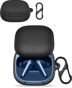For Anker Soundcore Liberty 5 ケース カバー シリコン製 保護ケース Kluso 軽量 耐衝撃 落下防止 保護カバー キズ防止 防水防塵 カラビナ付き 紛失防止 全面保護 装着充電可能 Anker Soundcore Liberty 5 対応