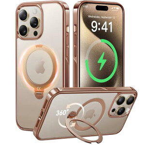 ʂ㎿E_360°]CASEKOO iPhone 14 Pro Max pP[X NA ČRMILKi  tBbg MagSafeΉ CX[d c px 