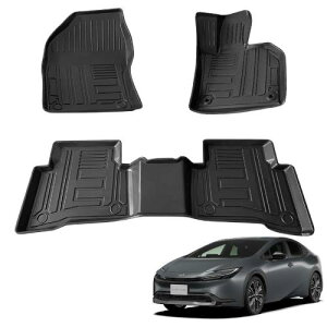 トヨタ 新型 プリウス 60系 5代目 3Dフロアマット プリウス60系 フロアマット PRIUS60 ZVW60/ZVW65/MXWH60/MXWH65 2023年1月〜現行 TPE素材 防水仕様 耐汚れ 耐磨耗性 滑り防止 プリウス 60系 カスタムパーツ