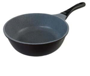 和平フレイズ ガス火 深型フライパン ブラック 20cm フッ素樹脂加工 くっつきにくい マルチに使える お手入れしやすい 軽い ツルフッカ SRB-2787