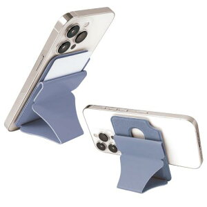 MAGCA マグネット式カード型 iPhone スタンド Magsafe 対応 パープル Z0097