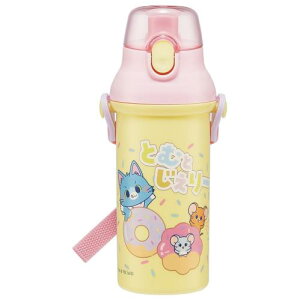 スケーター(Skater) 子供用 プラスチック 水筒 480ml ワンプッシュ開閉 抗菌 子供に優しい 軽量 抗菌加工 日本製 トムとジェリー ごっこ PSB5SANAG