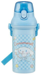 スケーター(Skater) 子供用 プラスチック 水筒 480ml ワンプッシュ開閉 抗菌 子供に優しい 軽量 抗菌加工 日本製 サンリオ シナモロール ビッグリボン 女の子 PSB5SANAG68680