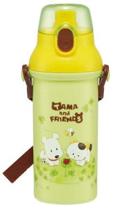 スケーター(Skater) 子供用 プラスチック 水筒 480ml ワンプッシュ開閉 抗菌 子供に優しい 軽量 抗菌加工 日本製 タマレンズ PSB5SANAG