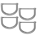 PATIKIL 38mm Dリングねじ込みシャックル 4個 ホースシューU字型Dリング亜鉛合金半円形バックル 財布キーチェーンカラ…