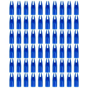 PATIKIL アーチェリー矢 ノック7mm 60個プラスチック接着矢 ノック交換用狩猟矢コンパウンドボウリカーブボウ ブルー