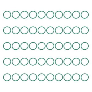 PATIKIL oリング ゴムパッキン オーリング 17mm外径 14mm内径 1.5mm 幅 50個 耐熱 耐油 防水 FKMシーリング エアコン交換 汎用 水道 配管 蛇口 自動車 圧縮機バルブ修理 緑