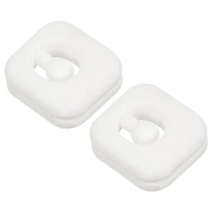 PATIKIL テニス振動ダンパー 2個 四角形 シリコンショックアブソーバー ラケットストリングダンピング テニスラケット用 ホワイト