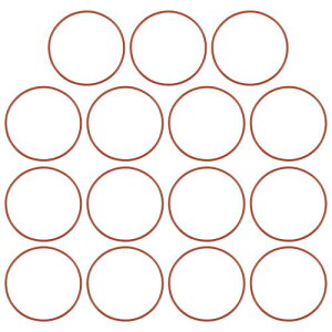 PATIKIL oリング ゴムパッキン オーリング 68mm外径 64mm内径 2mm幅 15個 耐熱 耐油 防水 VMQシーリング エアコン交換 汎用 水道 配管 蛇口 自動車 圧縮機バルブ修理 レッド