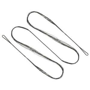 PATIKIL リカーブボウストリング アーチェリーボウストリング交換用 14 ストランド ロングボウストリング ユニバーサルアーチェリー用具用 黒 AMO 64 (実際は 60 )