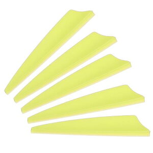 PATIKIL 矢羽根 36個パック 2.5矢羽根アーチェリー矢羽根シールド羽根 DIYターゲット射撃用 イエロー