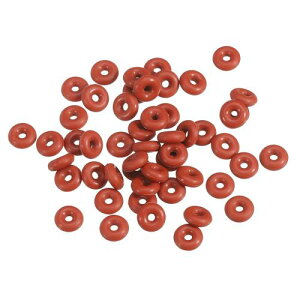 PATIKIL oリング ゴムパッキン オーリング 5mm外径 1mm内径 2mm幅 50個 耐熱 耐油 防水 VMQシーリング エアコン交換 汎用 水道 配管 蛇口 自動車 圧縮機バルブ修理 レッド