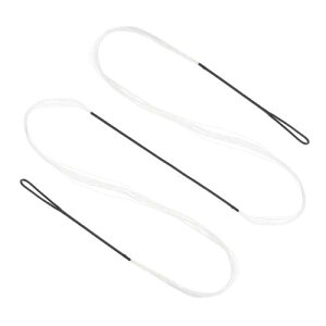 PATIKIL リカーブボウストリング アーチェリーボウストリング交換用 14 ストランド ロングボウストリング ユニバーサルアーチェリー用具用 ホワイト AMO 62 (実際は 58 )