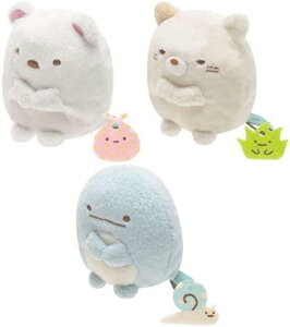 すみっコぐらし てのりぬいぐるみ 3種セット(しろくま・ねこ・とかげ) 高さ約6cm