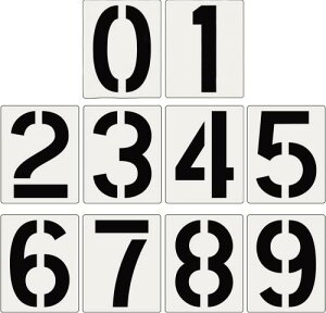 YFFSFDC XeVV[gԏ ԍ 啶25cm  Xv[ tv[g 0-9Hphio[ԏp}[LO CJԂgp (10Zbgj