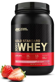 国内正規品ON Gold Standard 100% ホエイプロテイン 美味しいイチゴ 主原料WPI 907g(2lb) 「ボトルタイプ」 オプティマムニュートリション(Optimum Nutrition)