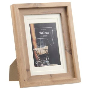 ハクバ HAKUBA フォトフレーム Chaleur(シャルール) L/KG(ハガキ)/2Lサイズ AZ アンバーブラウン 木製額縁 写真たて スタンド・吊り紐付き 3サイズ兼用 AMZFWCHR-ABR 4977187004045
