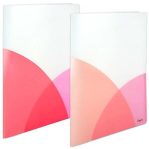 プラス スリムホルダーファイル A4 4ポケット Pasty パスティ ベリーピンク 2色組 FC-860SHF 98-860+98-861