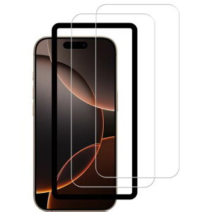 KPNS iphone 16 pro max ガラスフィルム2枚セットガイド枠付き 日本素材製 いphone16promax 用 ガラスフィルム 強化ガラス カバー アイフォン16プロマックス 保護フィルム