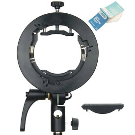 Godox S2 S型 フラッシュ ブラケット ボーエンズマウント 折りたたみ 角度調整 ラウンドヘッド スクエアヘッド ストロボ 固定用 V1 AD200Pro AD400pro TT350 V860III TT685II クリップオン モノブロックストロボ用対応