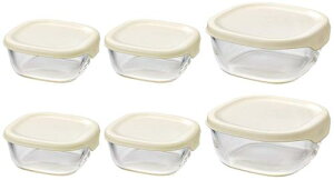 HARIO(nI) ϔMKXۑe 6Zbg e250/600ml ItzCg { KST-2012-OW