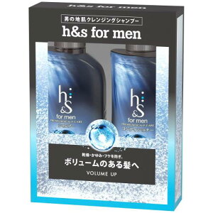 hs for men シャンプー+コンディショナー ポンプセット 370mL+370g ボリュームアップ エイチアンドエス フォーメン