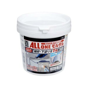 アサヒペン セメント系補修材 オールワンモルタル 750g グレー 下地調整材 驚異の柔軟性と密着力 補修・塗料の下塗りを1発施工 の塗りやすさ 日本製