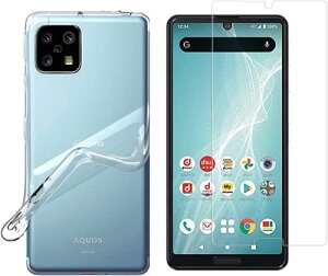 For AQUOS sense4 SH-41A/ Sense4 Lite SH-RM15 KX tB For sense5G SHG03/SH-53A P[X Jo[ ^ NA VR TPU f KX یtB t KX P[X tB CA[ Uh~ 