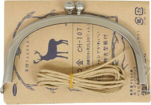 Panami 口金 がま口金具 丸 約幅10cm×深さ5.5cm Col.AS アンティックシルバー CH-107AS