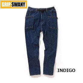 GRIP SWANY ( グリップスワニー ) 【 GSP-43V 】 JOG 3D CAMP PANTS | パンツ | ロングパンツ | アウトドア | キャンプ | レジャー | サルエルキャンプパンツ | ストレッチデニム | 動きやすい | バックル | インディゴ
