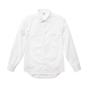長袖シャツ シャツ 無地 ボタンシャツ T/Cワークロングスリーブシャツ オフホワイト 【UNA】【QCC16】