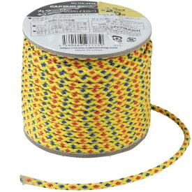 ロープ テント ロープ キャンプ タープ ロープ UA-4536 カラーロープ 直径3.5mmx20m（イエロー) 【CAG】【14CD】