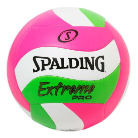 バレーボール 5号球 ボール バレー SPALDING 72-197Z エクストリームプロ ウェーブ ピンク×グリーン 5号球 【SP】【14CD】
