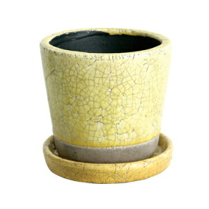 |bg  Aؔ J[|bg CH13-G476YL COLOR GLAZED POT YELLOW yDTNzy36CEz