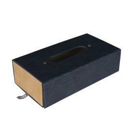 ティッシュカバー ティッシュケース ティッシュボックス H20-0155NB FOLDABLE TISSUE BOX NAVY 【DTN】【14CD】