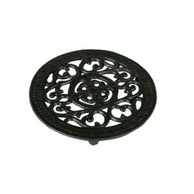 トリベット おしゃれ 鍋敷き 雑貨 S315-113ABK ROUND TRIVET ANTIQUE BLACK 【DTN】【14CD】