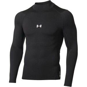 アンダーシャツ メンズ ロンT メンズ UAコールドギアアーマーコンプレッションロングスリーブモックシャツ メンズ 野球 アンダーシャツ BLK 【UDR】【36CE】