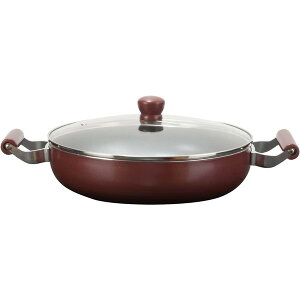 鍋セット 鍋 IH対応 なべ HB-6673 メガサイズ ふっ素加工IH対応ガラス蓋付浅型大型鍋30cm 【AP】【36CE】