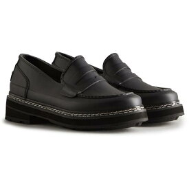 ローファー レディース 防水シューズ ローファー 防水 WOMENS REFINED STITCH DETAIL PENNY LOAFER BLACK 【HUN】