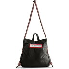 ◆P2倍!!　4/12～4/18まで!◆ トートバッグ ショルダーバッグ ハンター バッグ UBS1517NRS-RBO TRAVEL RIPSTOP TOTE BLACK/RED BOX LOGO 【HUN】