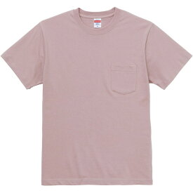 Tシャツ 無地 無地Tシャツ Tシャツ シンプル 5.6オンス ハイクオリティー Tシャツ(ポケット付) スモーキーピンク 【UNA】