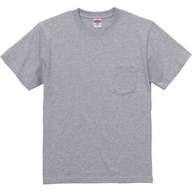 Tシャツ 無地 無地Tシャツ Tシャツ シンプル 5.6オンス ハイクオリティー Tシャツ(ポケット付) アッシュ 【UNA】