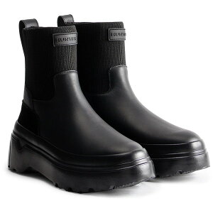 �V���[�g�u�[�c ���f�B�[�X�V���[�Y �n���^�[ ���f�B�[�X WOMENS EXPLORER CHELSEA FLATFORM BOOT BLACK �yHUN�z�y36CE�z