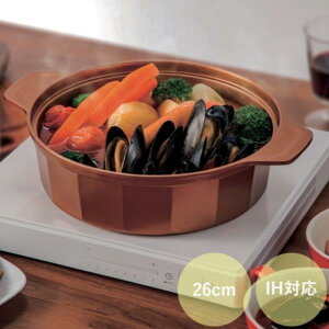 鍋 IH 鍋 26cm IH対応鍋 CP-8805 VISIONS GOLD Coating IH対応卓上鍋26cm 【AP】【36CE】