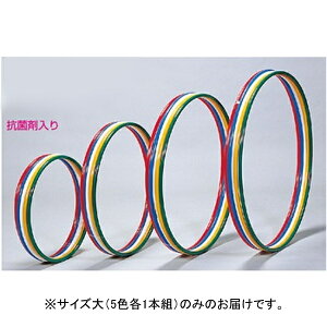 カラーリング フラフープ フープ F2221 カラーリング大 5色各1本組 【NKJ】【36CE】