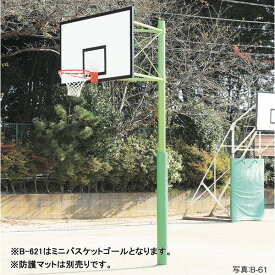 ゴール バスケットゴール バスケ B-621 単柱埋込式ミニバスケットゴール 【AKB】