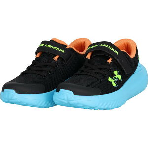 �V���[�Y �X�j�[�J�[ �C UA SURGE 4 AC Black/Blue Blur/Hyper Green �yUDR�z