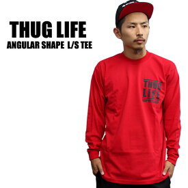 THUGLIFE サグライフ 長袖Tシャツ KEEP YA HEAD UP / レッド×ブラック ギャングスタブランド HIPHOP コラボレーションアイテム 話題 メンズ長袖Tシャツ メンズ ファッション あす楽 アメカジ ストリート ルード スケート