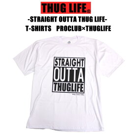 THUGLIFE サグライフ 半袖Tシャツ STRAIGHT OUTTATEE 白　黒 ブラック ホワイト ストレイト アウタ Tシャツ メンズ レディース ファッション B系 ストリート ワーク ミリタリー STREET 大きいサイズ トップス 春 夏 秋 オリジナルブランド HIPHOP LA NY スケーター